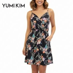 Sz M Yumi Kim 100% Silk Goddess Faux Wrap Floral Dress (Revolve)